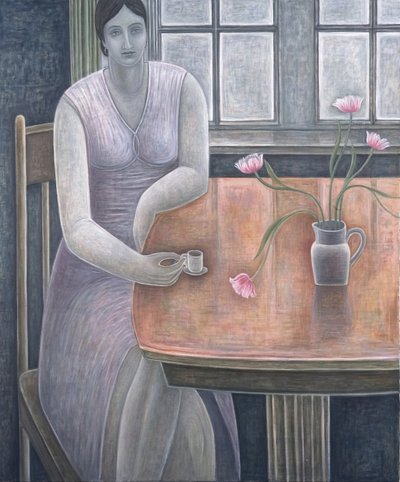 Woman with Small Cup by Ruth Addinall